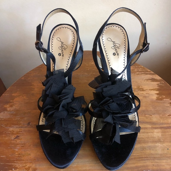 Platinum BP Black Satin Sandals - Picture 12 of 12